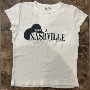 John Galt White and Black Short Sleeve Tee